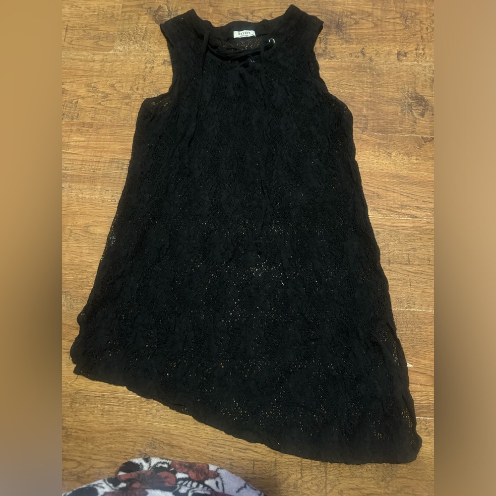 Black lace swim coverup XXL Beyove 2X